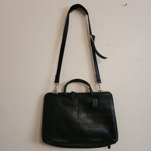 Latico Black Leather Messenger Bag